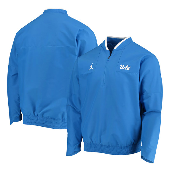 UCLA Bruins Jordan Brand Coach Half-Zip Jacket - Blue SMALL - Picture 1 of 7